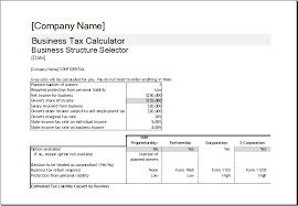 Corporate Tax Calculator Template For Excel Excel Templates