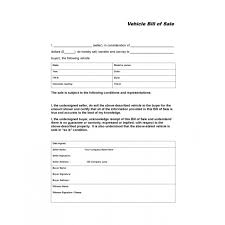 Vehicle Bill Of Sale Automobile Forms Standard Forms