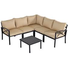 Choose from contactless same day delivery, drive up and more. Outsunny Garden Sofa 6 Piece Metal Frame Patio Conversation Set With Cushion S Included 84b 477cw Rona