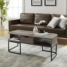 Gray Wash Oaklawn Abstract Coffee Table