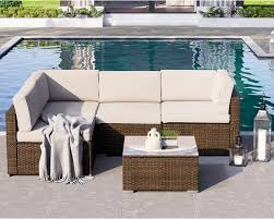 Pe Rattan Wicker Sectional Sofa