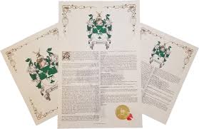 family coat of arms crest prints