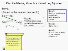Missing Value In A Natural Log Equation