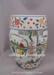 Antique Ceramic Garden Stool Hand Paint