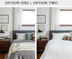 One King Size Bed Styled Two Ways