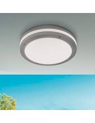 grey aluminium outdoor ceiling lamp ip