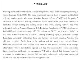 This image shows the Abstract page of an APA paper 