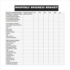 Free Small Business Monthly Budget Template Small Business Monthly