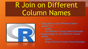 r join on diffe column names