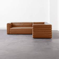l shaped brown leather sectional sofa