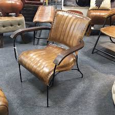 Leather armchair vintage style 1940s at smithers store uk designer for vintage leather furniture. Genuine Leather Walnut Brown Industrial Retro Vintage Style Chair Picture Perfect Home