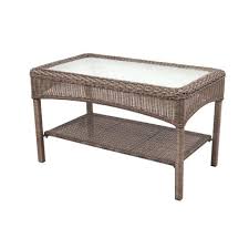 Weather Wicker Patio Coffee Table