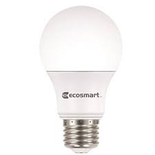 The bright, pure white light produced by this led bulb is perfect for bathrooms and is just right for applying makeup or checking colors in an outfit. Ecosmart Part B7a19a60wul18 Ecosmart 60 Watt Equivalent A19 Non Dimmable Led Light Bulb Soft White 24 Pack Led Light Bulbs Home Depot Pro