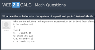 Equations Y 2x 2 6x