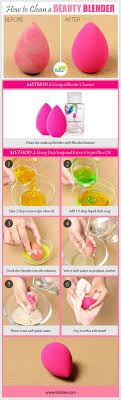 how to clean a beauty blender or makeup