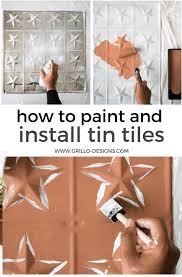 How To Paint Tin Tiles And Create A