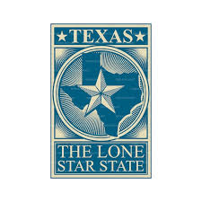 Lone Star State Vintage Design Poster