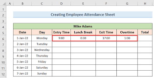 how to create employee attendance sheet
