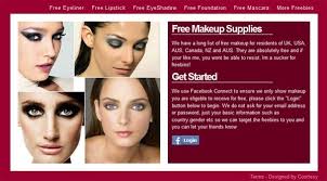 free makeup facebook scam