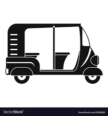 Indian Rickshaw Icon Simple Style