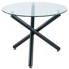 whi contemporary round glass dining