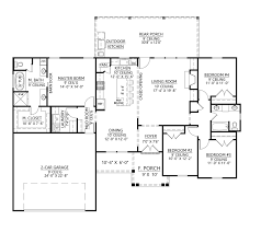 4 bedroom ranch style house plan with
