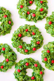 christmas wreath cookies aka cornflake