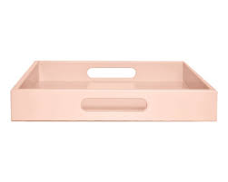 Soft Pink Ottoman Coffee Table Tray