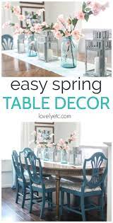easy spring table decor on the