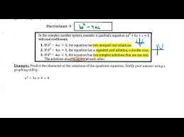 Solutions To A Quadratic Equation