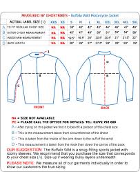 Buffalo Motorcycle Jacket Size Chart Disrespect1st Com