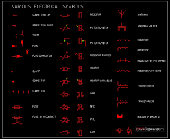 48 electrical symbols autocad blocks