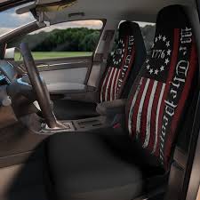 We The People Car Seat Cover Vintage
