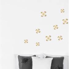 Gold Colored Metal Wall Decoration Flowers