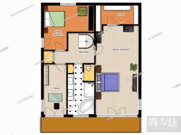 2d floor plan with bedrooms office