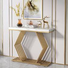 Faux Marble Wood Sofa Table Foyer Table