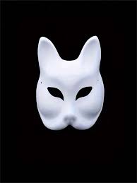 blank unpainted kraft paper opera mask