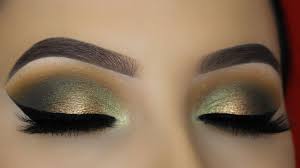 smokey golden olive eye makeup tutorial