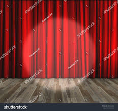 Lighting On Stage Red Curtain Wooden Stock Photo Edit Now