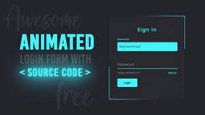 animated login form with source code