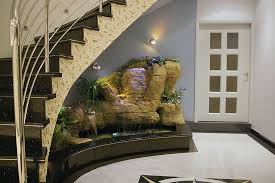 Back to indoor waterfall ideas. Waterfall Built Under A Curved Staircase Indoor Water Features Indoor Waterfall Under Stairs