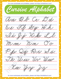 cursive alphabet chart in high quality