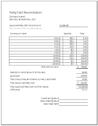 Printable Bank Reconciliation Template Daily Sheet Statement