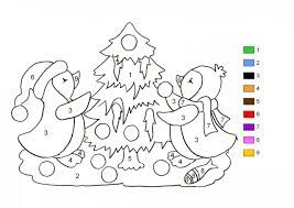 Coloriages de Noël par numéro | Coloriages à imprimer