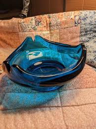Blue Viking Large Drape Glass Ashtray