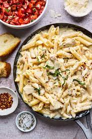 Baked Creamy Chicken Penne Pasta gambar png