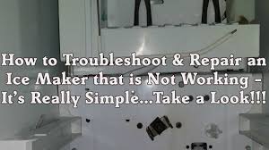 Always keep your appliance mod. Troubleshooting Ice Maker Repair Sears Kenmore Whirlpool Kitchenaid Refrigerator Not Working Youtube