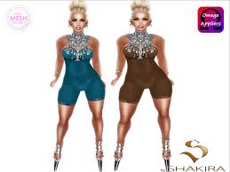 Shakira — deja vu (ft. Second Life Marketplace Shakira S Richgirl Brown Blue Outfit Tmp Oa