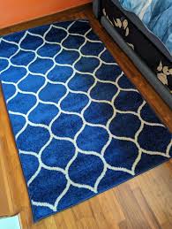 carpet navy blue trellis frieze rug