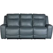 Steel Leather Dual Power Recline Sofa
